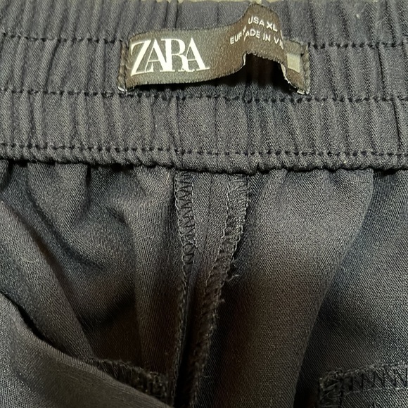 Zara Buttoned Straight Leg Pants in Navy. Size XL - Picture 5 of 8